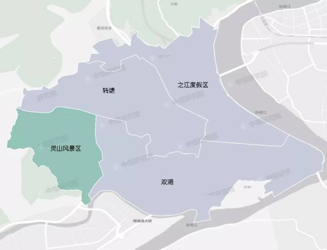 江度假区 北至群山;东至杭新景高速;南至狮闻线;西至g25长深高速 转塘