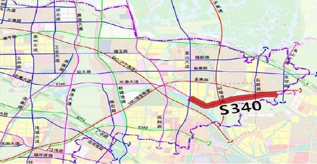 惠山区境内新建全长约11 km,共分为两段,惠山区东段起点锡山与惠山