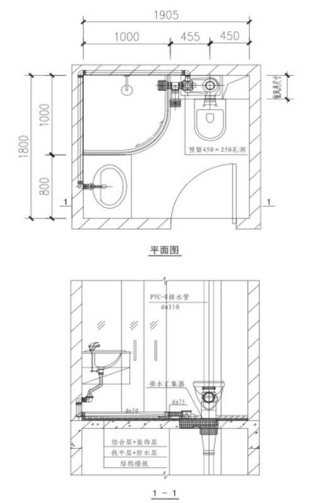 卫生间采用这种方式排水,楼层净高大,不影响家里二次装修改造