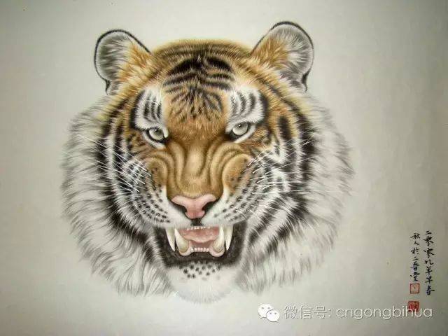 王秋人 工笔虎头