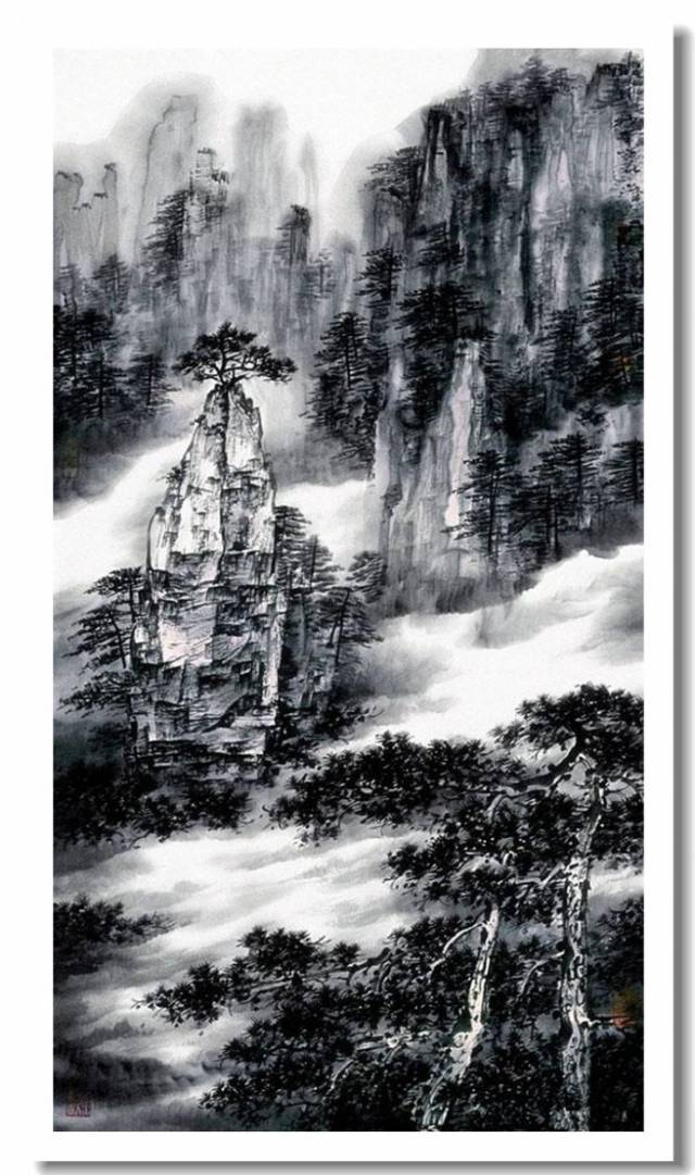 雄强奇崛 -- 中国画家旷小津山水画作品赏析