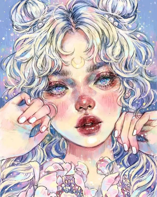 27张美女的欧美风妆容插画,每张都能拿来当头像!
