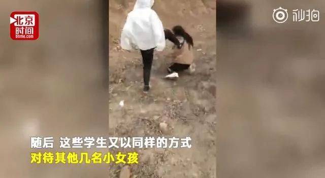 河北一地学生打架,女生被逼下跪,喊爹妈!真毒.