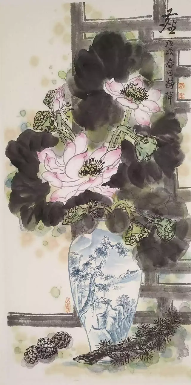 《尘》35cm×70cm 国画 宣纸