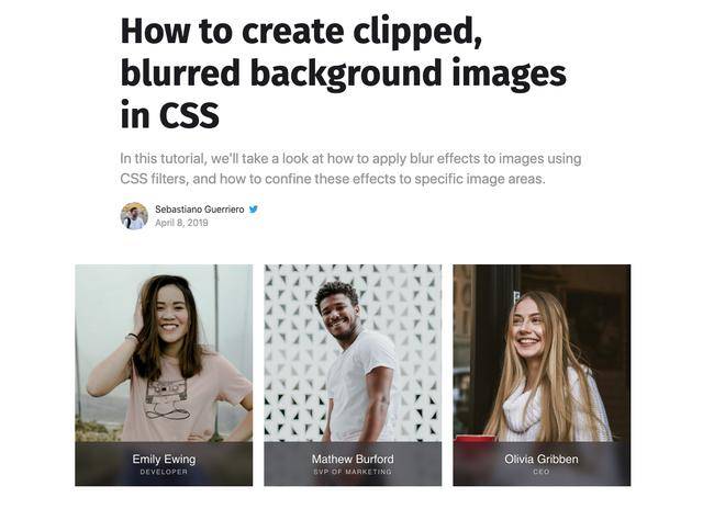 tutorial: how to create clipped, blurred background images in