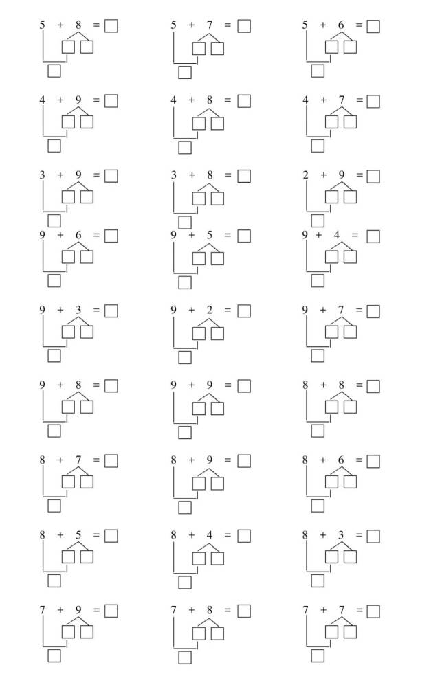 学一年级数学下册凑十法与破十法、进位加法、