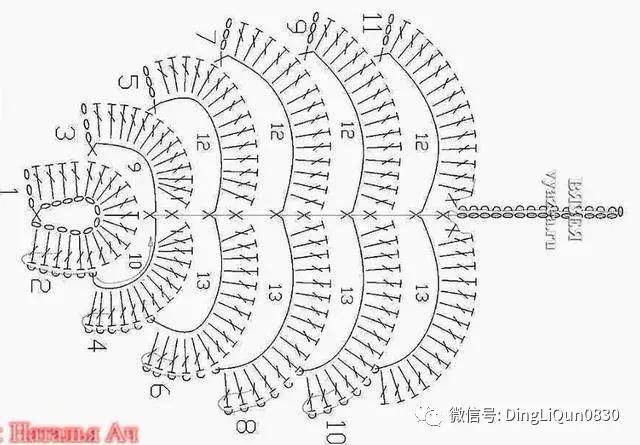 「钩编图解」漂亮的爱尔兰叶子花样与图解