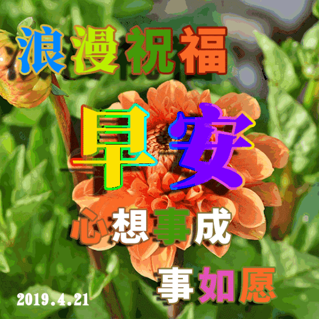 4月21日周日群发早上好问候祝福动态表情图片 最美早晨好问候表情动态