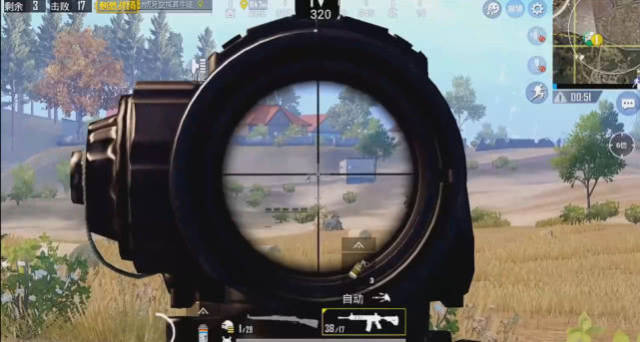 刺激战场:化身刚枪狂魔,虎牙空城人车合一,一分