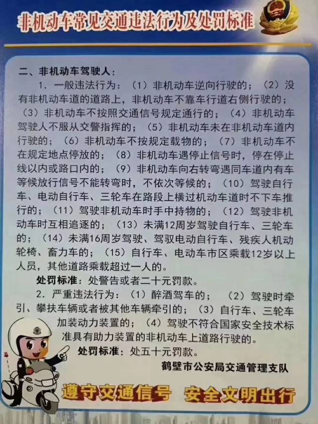 明天起,行人,非机动车交通违法行为将会被处罚!