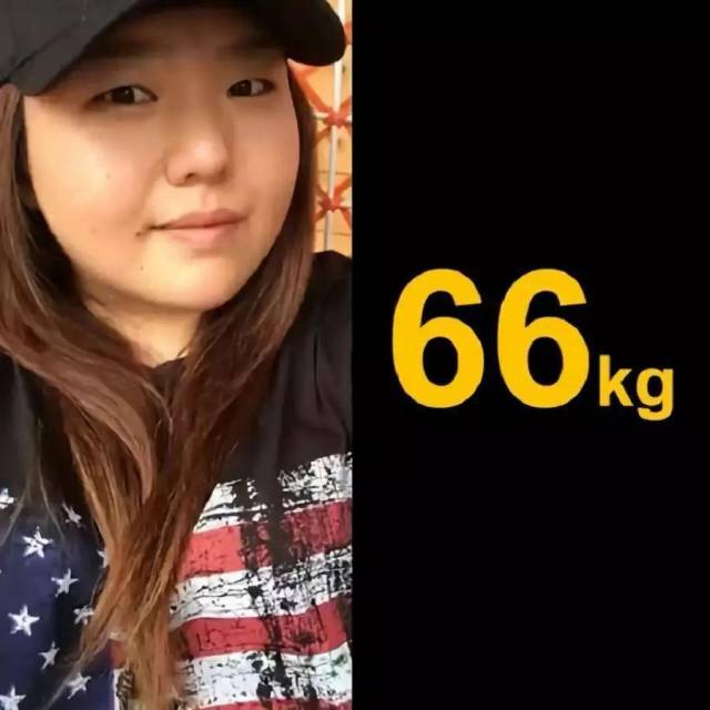 降到了80公斤以下 79公斤时的她是酱紫 虽然还微微有点胖 但相比起200