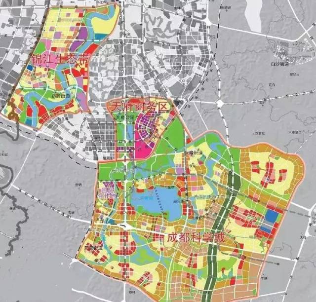 天府新区"一城,一区,一带"规划,图源成都发布