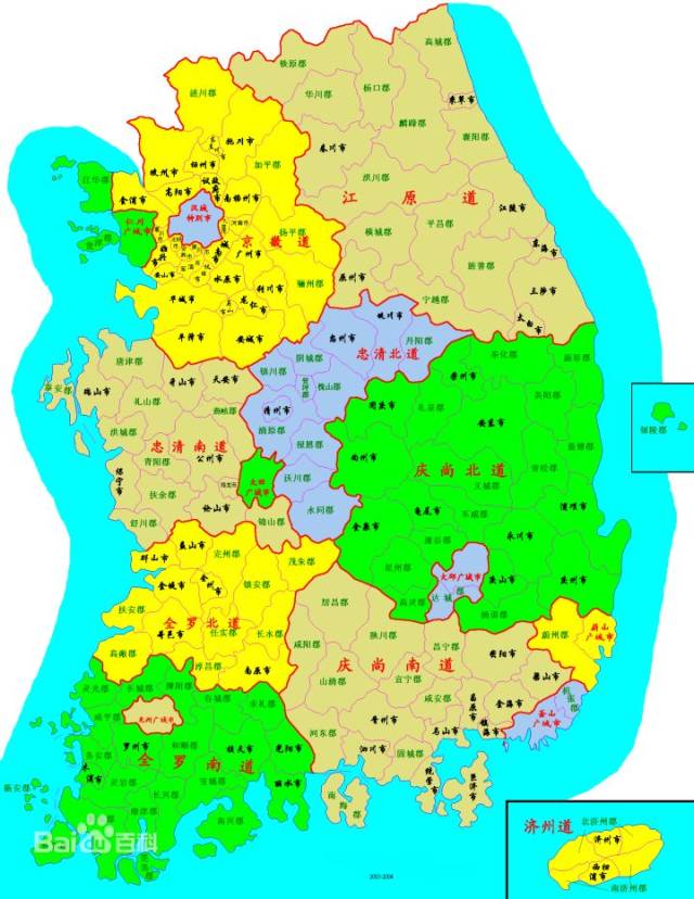 韩国朝鲜行政区划介绍