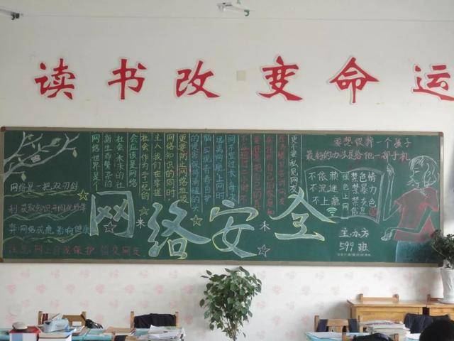 绿书签黑板报小学