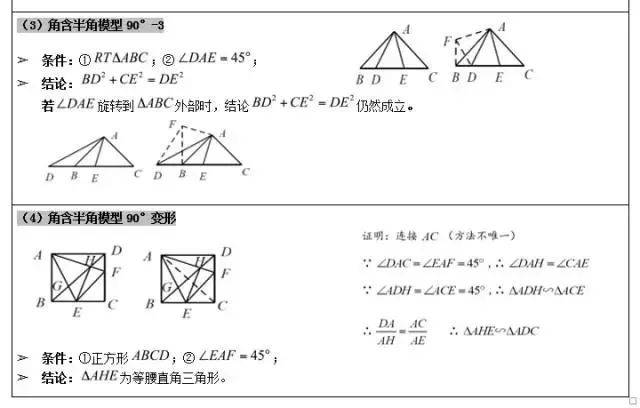 初中熬夜汇总:数学模型过瘾老师几何大整理,竟让学生大呼"最全"!初中生父母与图片