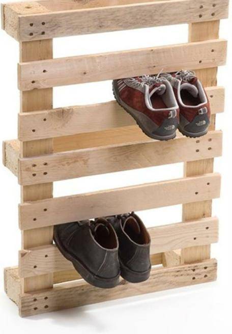 1.自制木板鞋架