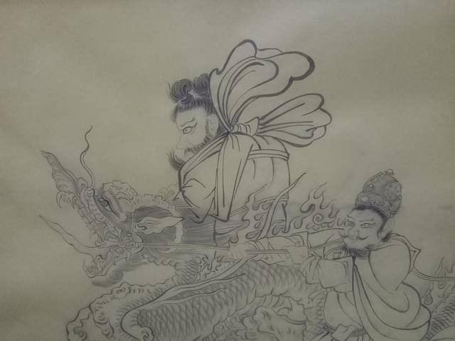 《送子天王图》局部欣赏