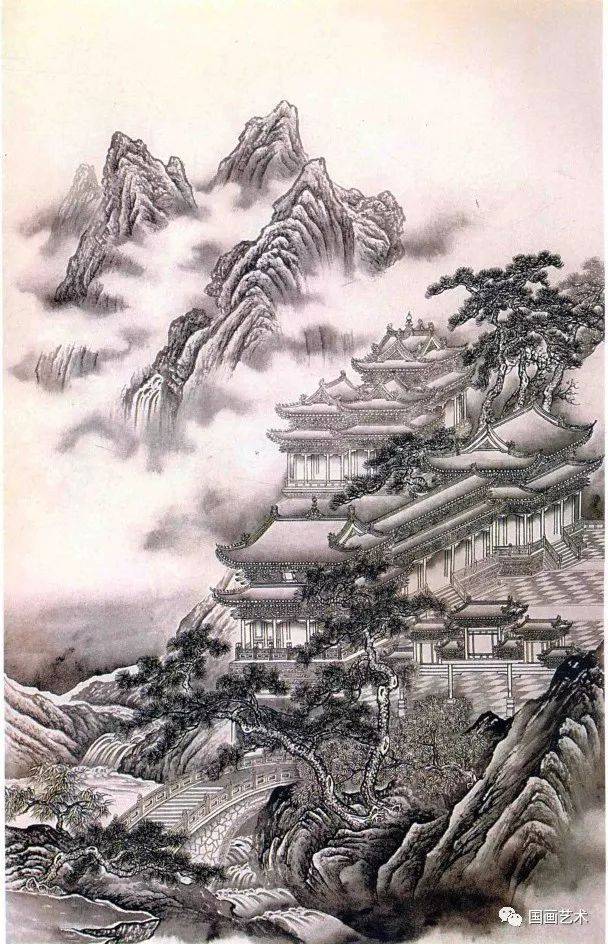 图文教程:界画山水楼阁画法步骤