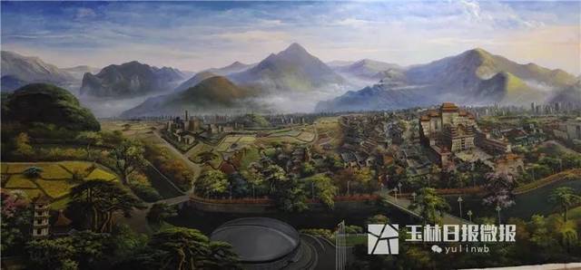 又一玉林之最！兴业画家创作的巨幅油画《玉林图》，融入了玉林诸多著名景点！
