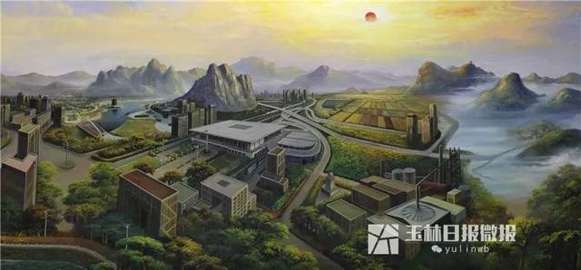 又一玉林之最！兴业画家创作的巨幅油画《玉林图》，融入了玉林诸多著名景点！
