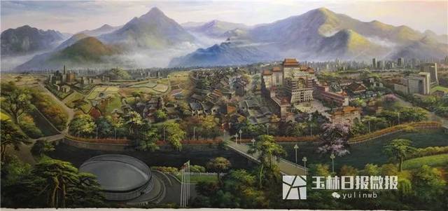又一玉林之最！兴业画家创作的巨幅油画《玉林图》，融入了玉林诸多著名景点！