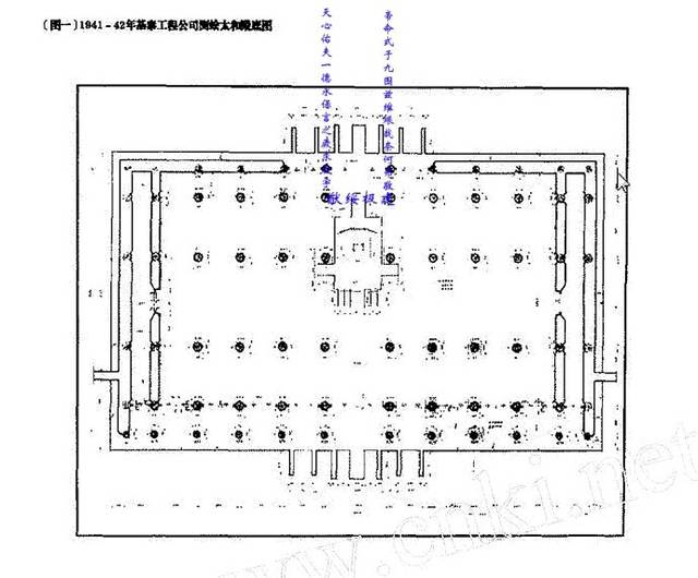 图07 太和殿建筑平面图(加注释)