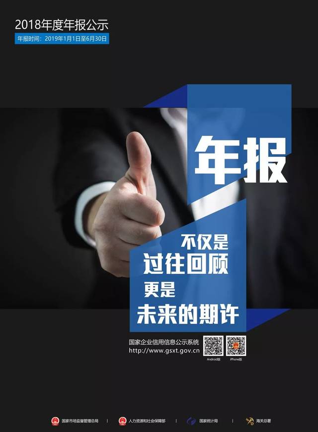 市场监管总局办公厅关于印发 2018年度市场主体年报宣传海报的通知