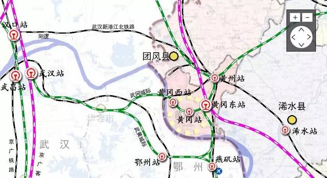 重磅!网武汉轨道交通规划黄冈市域铁路团风还有地铁对接
