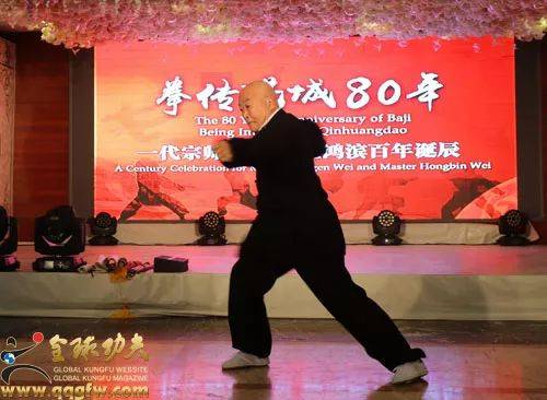 展示了八极小架,八极拳,八极对接,六合八式,行劈拳,易筋经等拳术,功法