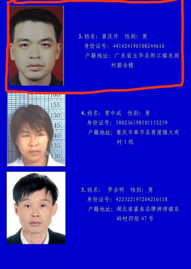 这位五华人被通缉!广东公安悬赏100万追拿20名命案逃犯!