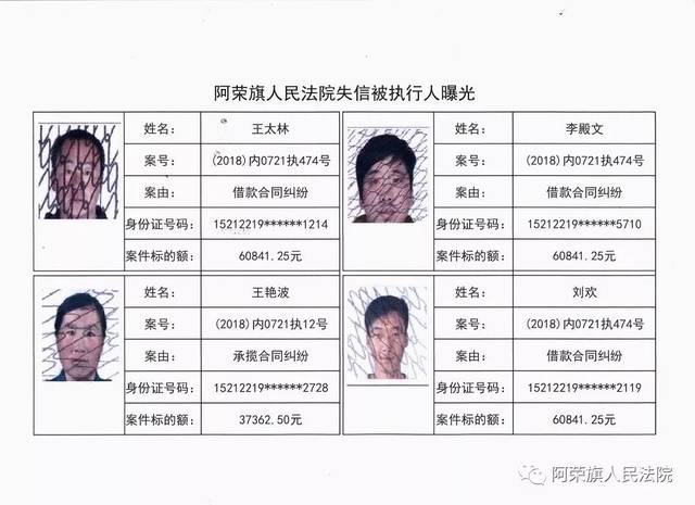 【关注】阿荣旗人民法院关于敦促被执行人主动履行义务的公告(附名单)