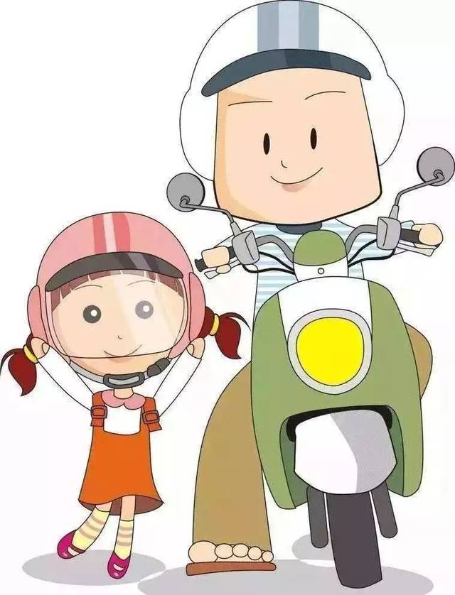 致全县中小学生家长:安全出行,从我做起!骑车佩戴安全头盔!