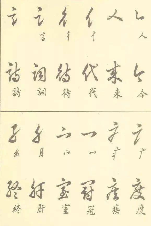 看了这40幅图,草字你就会写了