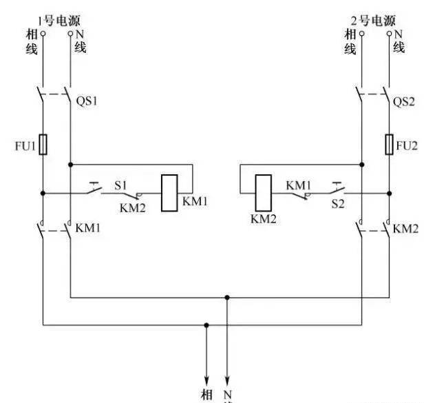 2,三相双电源自动切换电路.