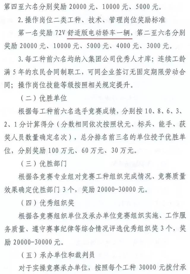 号外|霍州煤电决定奖励34辆小轿车、79万