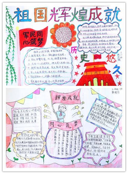 手抄报绘起来,主题班会开起来,这所学校的国防教育活动真出彩!