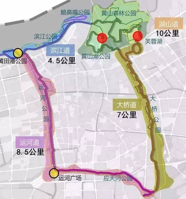 黄山湖公园,芙蓉湖公园,鹅鼻嘴公园,滨江公园,锡澄运河公园,应天河