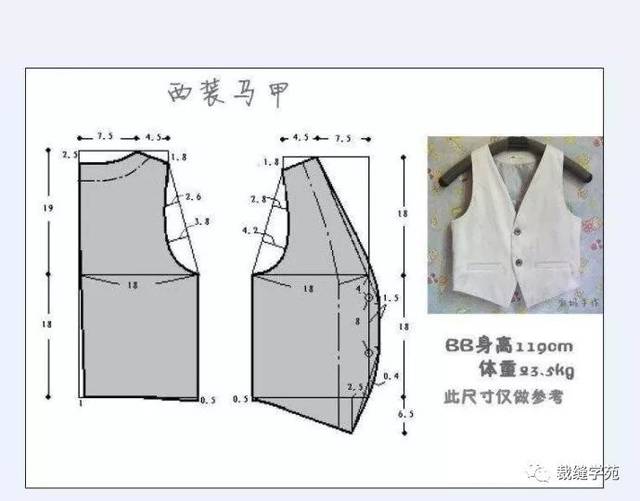 马甲/坎肩 裁剪图,各式各样哒