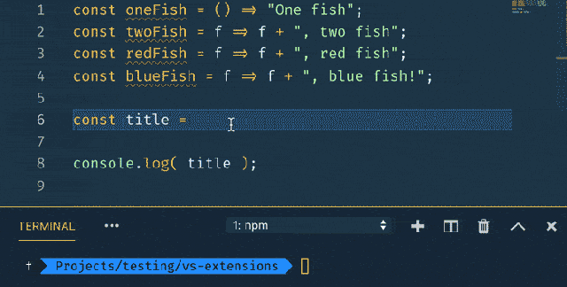 npm intellisense组件会自发进行包提示