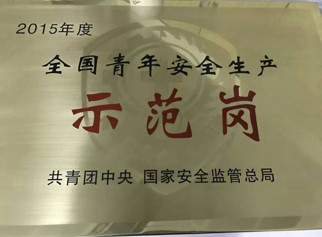 陕西省青年文明号,2个项目获 陕西省青年安全生产示范岗,1名青年骨干