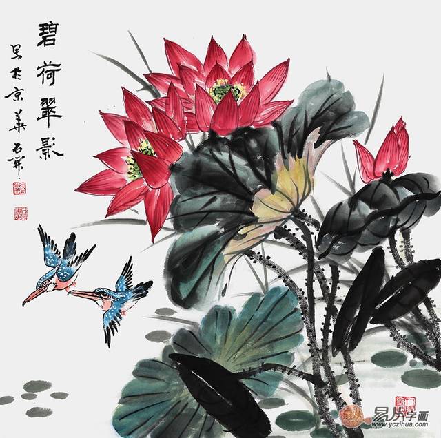 画荷花有名的当代画家,这两位的国画写意荷花各有千秋