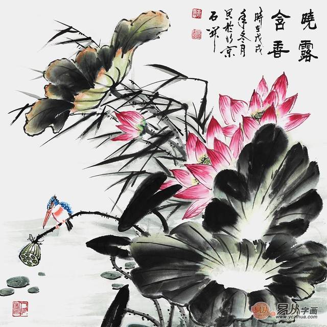 画荷花有名的当代画家,这两位的国画写意荷花各有千秋