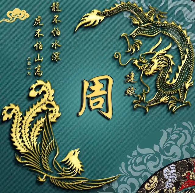 2019新款龙凤呈祥签名头像,吉祥头像设计,请分享带走