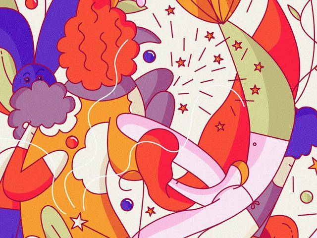 色彩缤纷的抽象人物插画设计欣赏