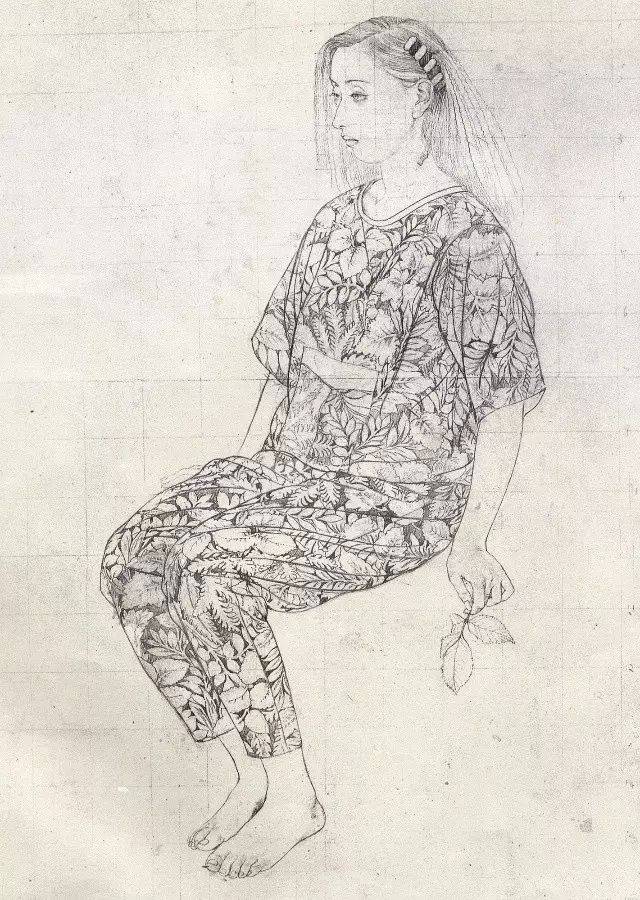 何家英 线性人物速写,画传神