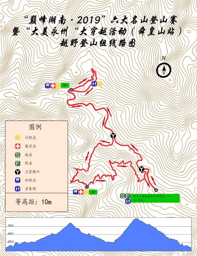 6km) 舜皇山国家森林公园正大门景区广场(起点)→小坳→老山界→大坳