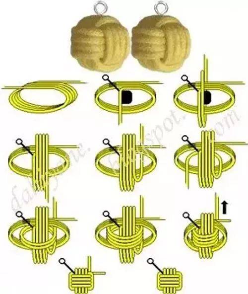 用几根绳子编的挂件,快来试试,基础简易教程