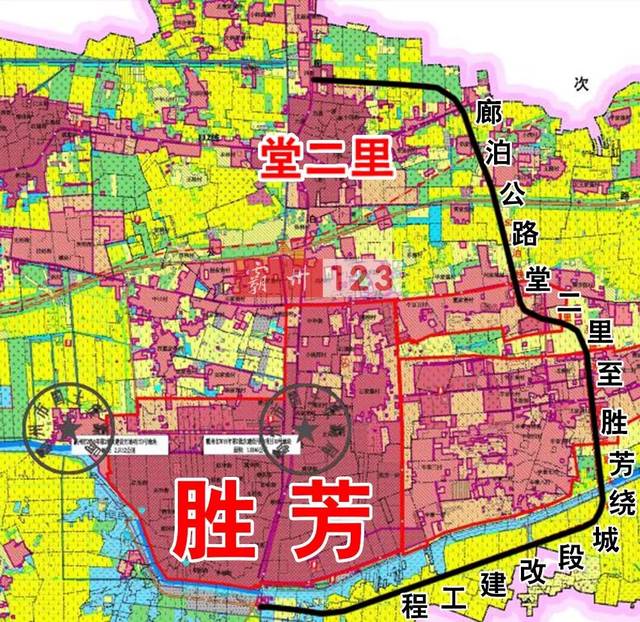 廊泊公路堂二里至胜芳绕城段改建工程项目总投资约5.