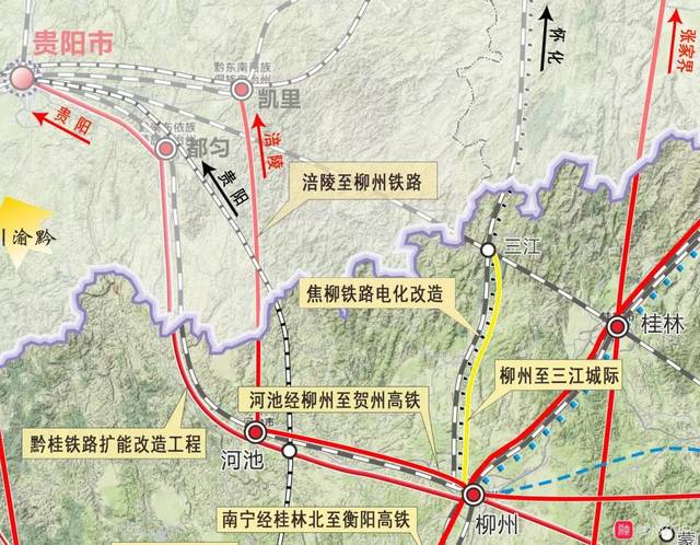 渝(涪)柳铁路建设方案研究开始招标,重庆规划的方案是