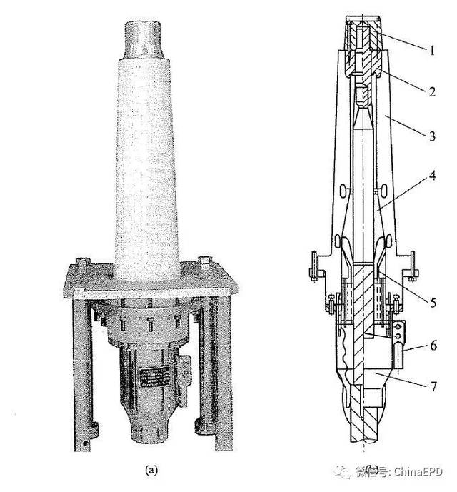 1 -插拔座; 2-插拔头; 3-环氧套管; 4-应力锥; 5-电缆 插拔式终端